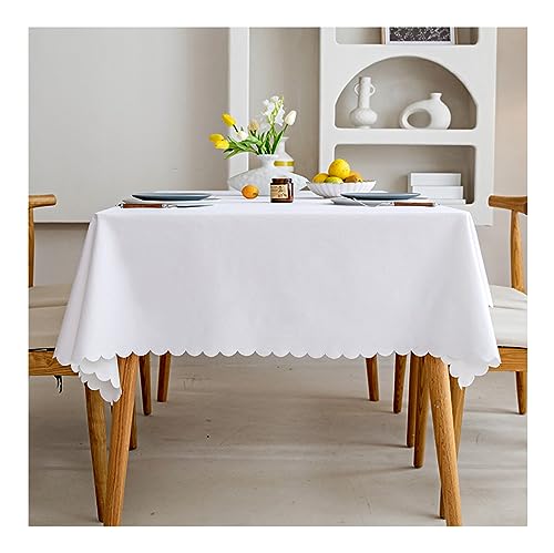 BHOMTY Quadratisch schmutzabweisende Tischdecke Baumwoll-Leinen-Tischdecke Wasserfeste, Pflegeleichte Oberfläche Weiß 140 x 140 cm BHOMTY Quadratisch schmutzabweisende Tischdecke Baumwoll-Leinen-Tischdecke Wasserfeste, Pflegeleichte Oberfläche Weiß 140 x 140 cm von BHOMTY
