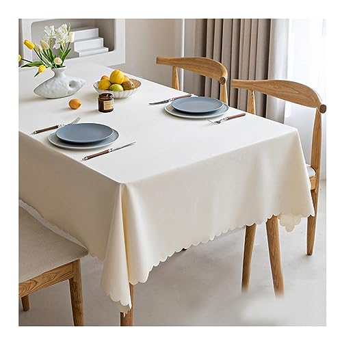 BHOMTY Rechteckig schmutzabweisende Tischdecke Baumwoll-Leinen-Tischdecke Wasserfeste, Pflegeleichte Oberfläche Beige 130 x 180 cm BHOMTY Rechteckig schmutzabweisende Tischdecke Baumwoll-Leinen-Tischdecke Wasserfeste, Pflegeleichte Oberfläche Beige 130 x 180 cm von BHOMTY