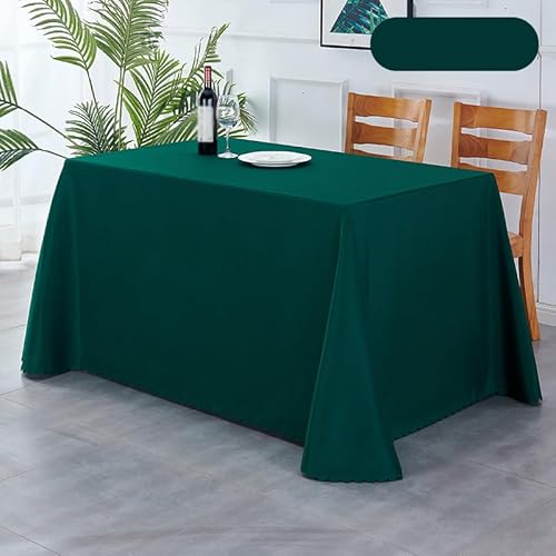 BHOMTY Rechteckige Tischdecke aus Polyester Für Tischdekorationen für Hochzeit, Party, Business und Konferenz. Maschinenwaschbar, Grün C 120 * 160 cm von BHOMTY