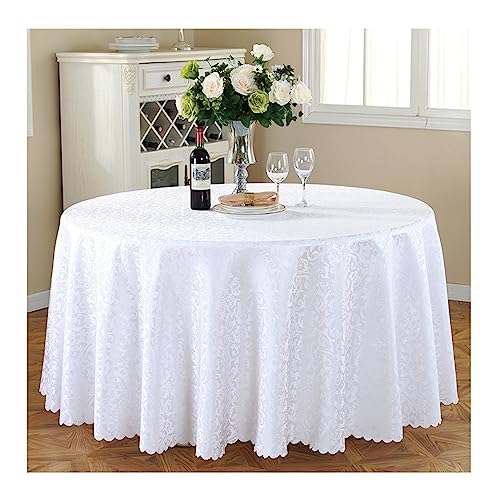 BHOMTY Runde Jacquard-Tischdecke Schützt und dekoriert den Tisch Geeignet für Haus, Hotel Restaurant, Hochzeit Bankett, Büro Treffen Weiß Durchmesser 260 cm BHOMTY Runde Jacquard-Tischdecke Schützt und dekoriert den Tisch Geeignet für Haus, Hotel Restaurant, Hochzeit Bankett, Büro Treffen Weiß Durchmesser 260 cm von BHOMTY