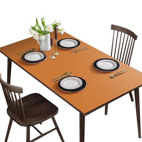 BHOMTY Tischdecke aus Leder, wasserdicht, Antifouling und rutschfest, leicht zu reinigen, Orange 70 x 140 cm BHOMTY Tischdecke aus Leder, wasserdicht, Antifouling und rutschfest, leicht zu reinigen, Orange 70 x 140 cm von BHOMTY