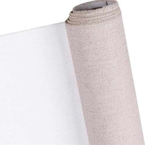 BHOUTY Leinwandrolle 60 cm breite, Glatte Textur, Leinenmischung, Kunstmalerei, Leinwand, Stoffrolle, Gemälde auf Leinwand, Rollen for Öl Leinwand Auf Rolle(10m Long) von BHOUTY