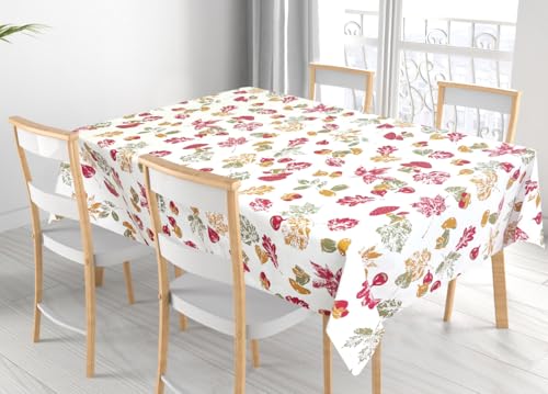 BIANCHERIAWEB Tischdecke für Wohnzimmer Küche Tisch 100% Baumwolle Made in Italy Bosco RP 140 x 360 Wald von BIANCHERIAWEB