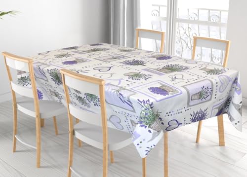 BIANCHERIAWEB Tischdecke für Wohnzimmer Küche Tisch 100% Baumwolle Made in Italy Provence RP 140 x 140 Provence von BIANCHERIAWEB