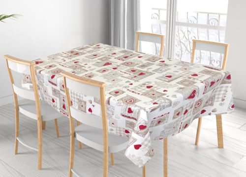 BIANCHERIAWEB Tischdecke für Wohnzimmer Küche Tisch 100% Baumwolle Made in Italy San Candido 140 x 140 San Candido von BIANCHERIAWEB