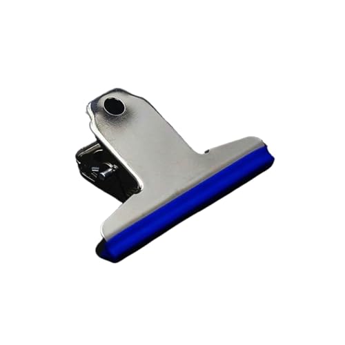 Clip, Edelstahl-Clip, Büromaterial, personalisierbar, Silikon-Flachkopf-Clip, Yamagata-Quadrat-Clip, Büroklammer, langer Schwanz-Ordner(Blue) von BIANRUN