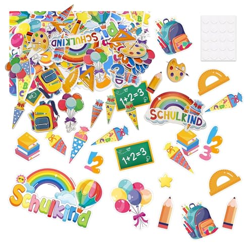 60 Stück Konfetti Einschulung Deko,Schulanfang Mädchen Tischdeko,Junge Schulkind Schuleinführung Streudeko,Schultüte Bunt Dekoration,Bunte Streusel Einschulungsdeko für Schulanfangssaison Schulkinder 60 Stück Konfetti Einschulung Deko,Schulanfang Mädchen Tischdeko,Junge Schulkind Schuleinführung Streudeko,Schultüte Bunt Dekoration,Bunte Streusel Einschulungsdeko für Schulanfangssaison Schulkinder von BIBITI