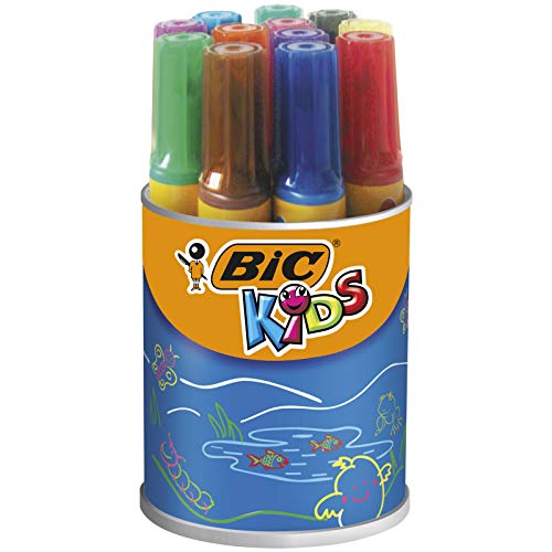 BIC KiDS Decoral Filzstifte, Trommel mit 12 Stück von BIC