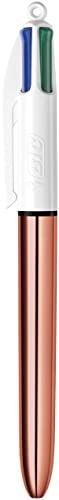 BIC 4 Farben Kugelschreiber Set 4 Colours Rose Gold, 12er Pack, Ideal für das Büro, das Home Office oder die Schule von BIC