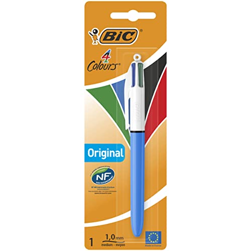 BIC 4 Farben Kugelschreiber 4 Colours Original, 1er Pack, Ideal für das Büro, das Home Office oder die Schule von BIC
