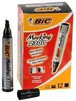 BIC 820926-2300 Perm Marker Chisel Tip 3-5.5mm Black PK12 von BIC