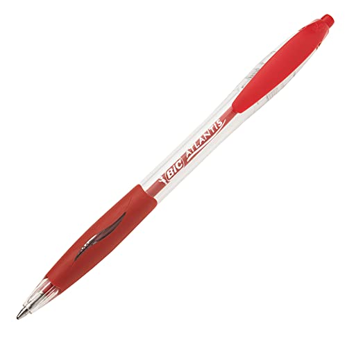 BIC 887133 Druckkugelschreiber Atlantis Classic (0.32 mm, Schachtel à 12 Stück) rot von BIC