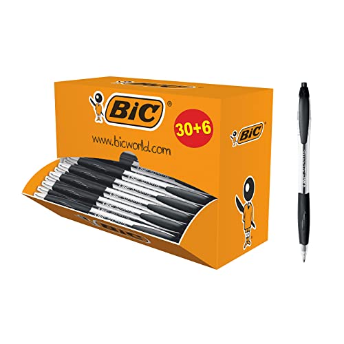 BIC 920287 Kugelschreiber "ATLANTIS Classic" 0.32 mm, 36 Stück, schwarz von BIC