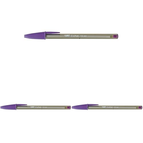 BIC Kugelschreiber Cristal P. Ta 1.6 mm violett (Packung mit 3) von BIC