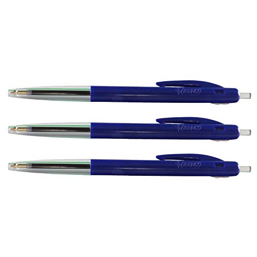 BIC M10 CLIC Kugelschreiber, mittlere Spitze, 1 mm, blaue Tinte, 3 Stück von BIC