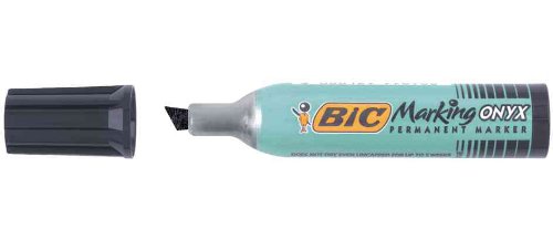 BIC Marker 6er Set Permanent Kennzeichnung der Tasten Onyx 1481 pte Wate 3,5 5,5 mm schwarz von BIC