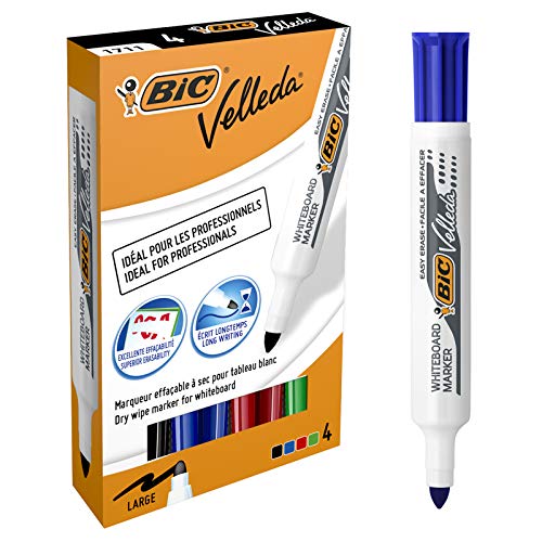 BIC Whiteboard-Marker Velleda 1711, Rundspitze, 4er Etui VE = 1 von BIC