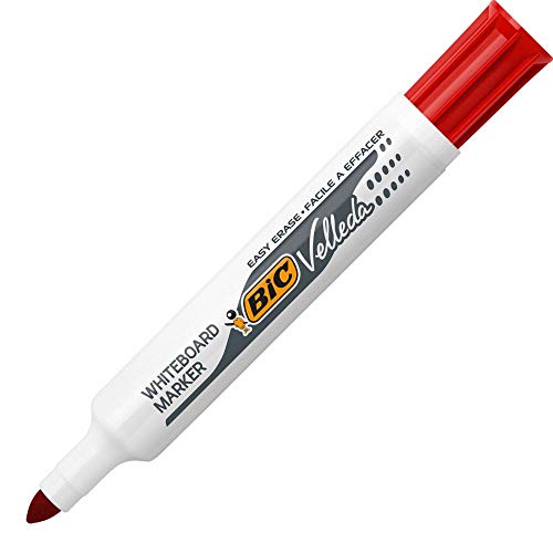 Bic 943029 Whiteboard-Marker Velleda 1711, Rundspitze, rot von BIC