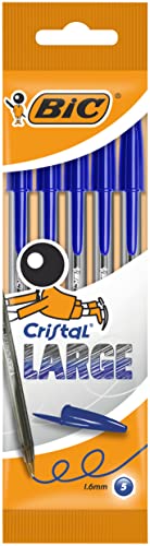 Bic Cristal Large Kugelschreiber, 5 Stück blau von BIC