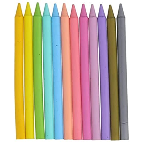 Bic Plastidecor farbig Wachsmalstifte, Pastel, 12 Stück (1er Pack) von BIC