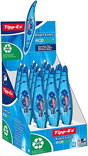 Tipp-Ex Korrekturroller Exact Liner, 6 m x 5 mm, 10er Pack, Ideal für das Büro, das Home Office oder die Schule von BIC