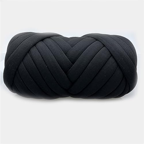 BICI Roving Garn Zum Handstricken Häkeln Chunky Yarn Crochet Grobstrickgarn Armstrickgarn Sperrige Armstricken Wolle Grob Gestrickte Kuscheldecke Knit Garn Häkeln (Schwarz,1000g) von BICI