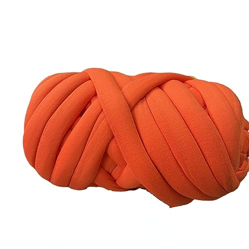 BICI Sperriges Strickgarn, Dicke Wolle Zum Häkeln, Weiches Kerngarn - Wolle Super Chunky Garn Sperriges Vorgarn Für Armstricken, Häkeln Filzen, Teppiche Decke (orange,1000g) von BICI