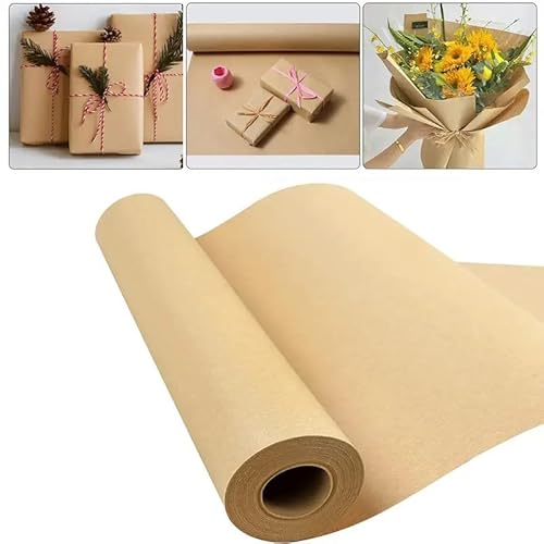 Packpapier Rolle，Kraftpapier Rolle，Kraftpapier Geschenkpapier, Optionen in Mehreren Größen Geschenkpapier Braun, Geschenkpapier Kraftpapier, Braunes Geschenkpapie (60cm*10m) von BICI