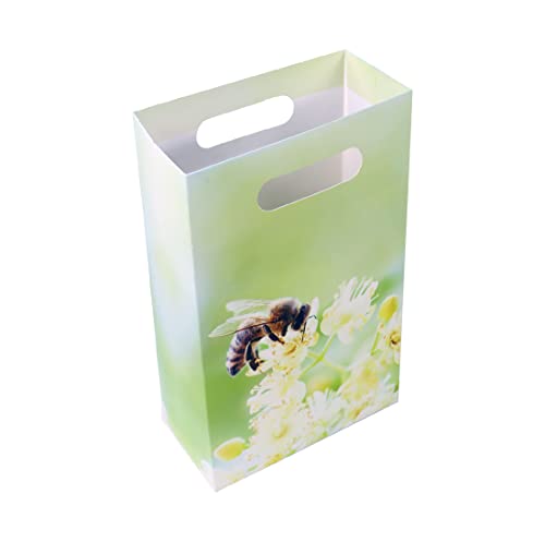 3x Geschenktüten für Honiggläser Gläser mit Bienenmotiv Geschenktüte Verpackung, Biene + Blüte von BIENE24.DE