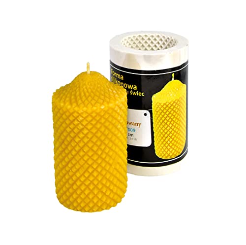 Kerzengießform Stumpenkerze graviert Silikonform Kerzen Bienenwachs von BIENE24.DE