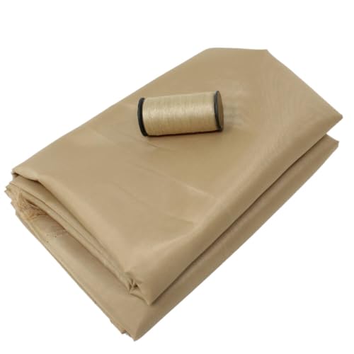 Futterstoff 200x150 cm & 200 Meter Polyester Allesnäher Nähgarn - Meterware zum Nähen, Kleidung, Futter, Jacken, Hosen, Röcke, Möbel, Kissen, Taschen, Rucksäcke, Handtaschen (Beige) von BIG-SAM Kurzwaren & Handarbeitsartikel