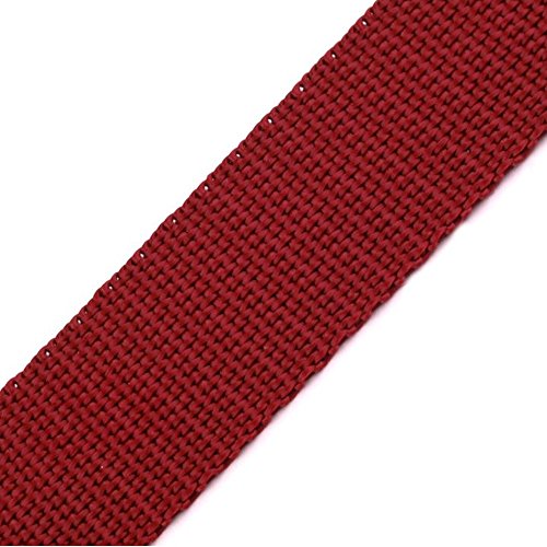 BIG-SAM - 24mm Gurtband | aus Polypropylen | 1, 5 oder 10 Meter | für Schnallen mit einer Breite von 24mm (innen) (Bordeaux, 5) von BIG-SAM