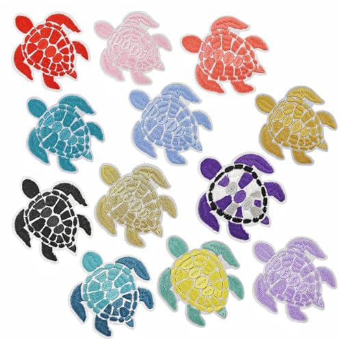 BIGULA Auffällige bestickte Schildkröten für Kleidung, Mützen, Nähaufnäher, Schal, Hochzeitskleid, Dekor, Zubehör BIGULA Auffällige bestickte Schildkröten für Kleidung, Mützen, Nähaufnäher, Schal, Hochzeitskleid, Dekor, Zubehör von BIGULA