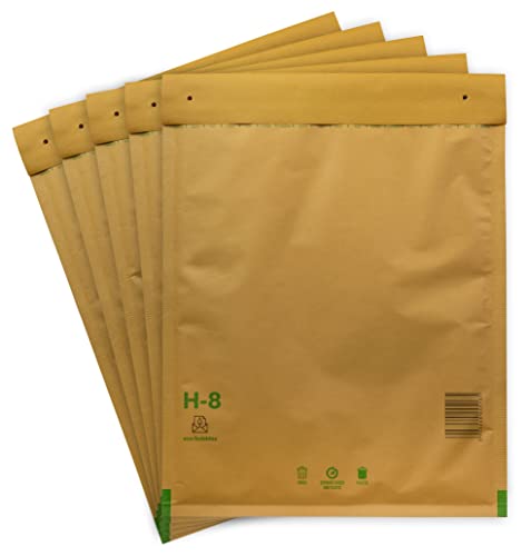 1000 Luftpolsterversandtaschen Luftpolstertaschen Umschläge Polsterumschlag Versandtaschen Luftpolsterumschläge Gr. H/8 H8 braun (290mm x 370 mm) von BIGtec