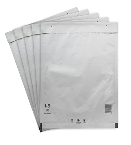 50 Luftpolsterversandtaschen Luftpolstertaschen Umschläge Polsterumschlag Versandtaschen Luftpolsterumschläge Gr. I/9 I9 weiß (320mm x 455 mm) von BIGtec