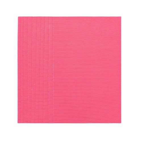 10 Bögen farbige Wellpappbögen, helles Wellpapier, dekoratives Wellpapier für Bastelarbeiten, Schilder, Projekte, 21,6 x 29,5 cm (Rosa, 21,6 x 29,8 cm) von BIIUVBUL