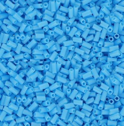 10 gramm TOHO Bugles beads Japan 3 x 1.3 mm opaque blue turquoise 43 von BIJOUX COMPONENTS