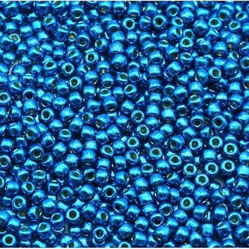 10 gramm TOHO Round Rocailles Seed Beads Japan 11/0 (2.2 mm) Permanent Finish Galvanized Turkish Blue PF584 von BIJOUX COMPONENTS