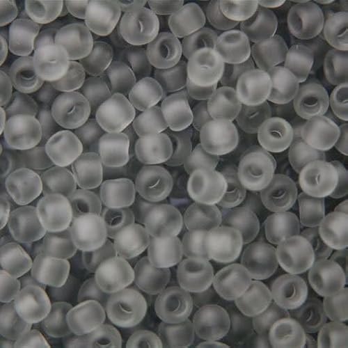 10 gramm TOHO Round Rocailles Seed Beads Japan 11/0 (2.2 mm) Transparent Frosted Light Gray 9F von BIJOUX COMPONENTS