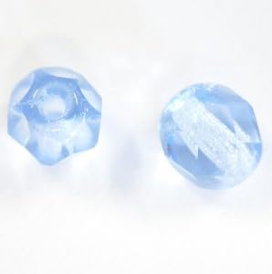 36 stück Faceted Fire Polished Glass Beads 4 mm Blue Transaprent 30020 von BIJOUX COMPONENTS