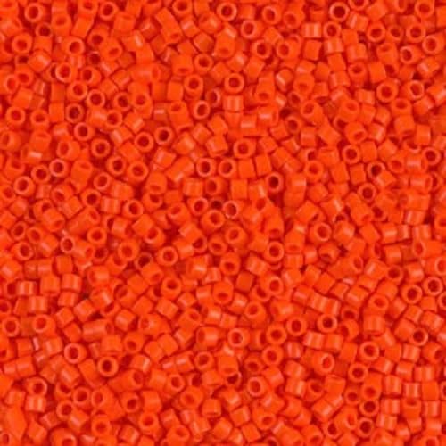 5 g Miyuki DELICA Seed Beads Rocailles Japan Glass, size 11/0, Opaque Orange # DB0722 von BIJOUX COMPONENTS