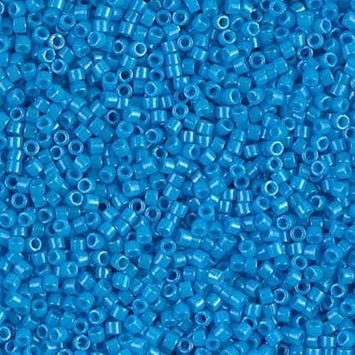 5g Miyuki Delica Samen Perlen gefärbt und undurchsichtiger Capriblau, 11/0 (1.6 mm) (Dyed Opaque Capri Blue) von BIJOUX COMPONENTS