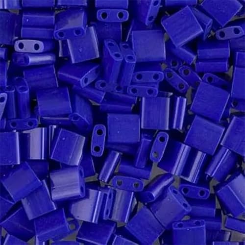 5g Miyuki Tila Perlen undurchsichtiger Kobalt, 5x5 mm (Opaque Cobalt) von BIJOUX COMPONENTS