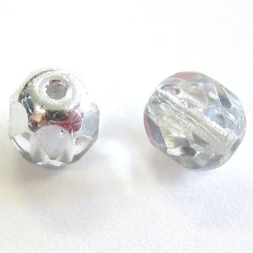 72 stück Faceted Fire Polished Glass Beads 3 mm Crystal Silver 27001 von BIJOUX COMPONENTS