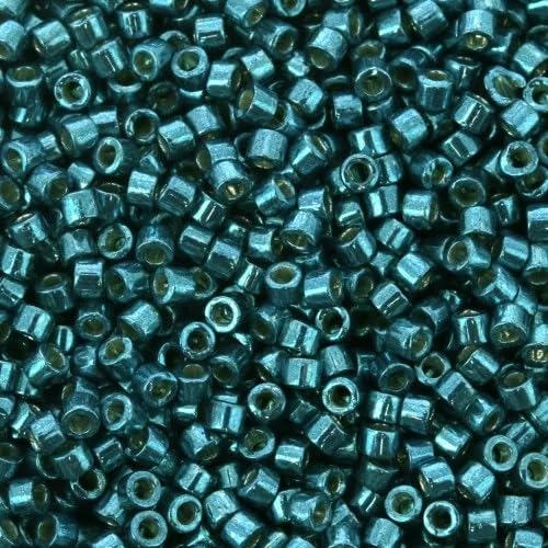 Miyuki Delica, Duracoat Galvanized Capri Blue (#DB2513), 11/0 (size 1,6mm), hole 0,8 mm, 5g von BIJOUX COMPONENTS