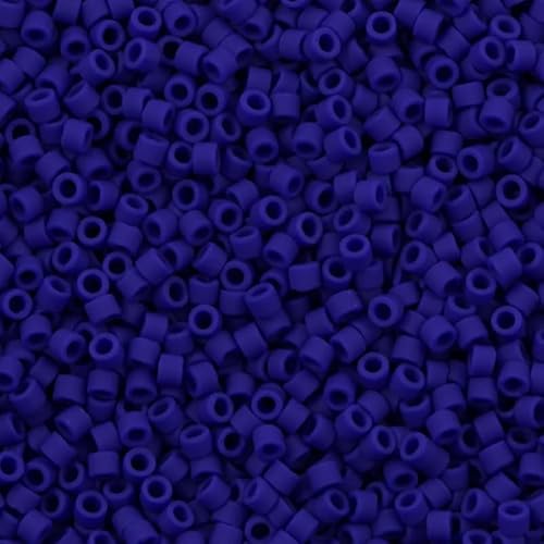 Miyuki Delica, Opaque Royal Blue Matted (#DB0756), 11/0 (size 1,6mm), hole 0,8 mm, 5g von BIJOUX COMPONENTS