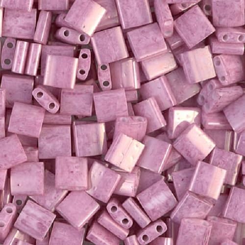 Miyuki Tila, Opaque Antique Rose Luster (#TL0599), size 5x5 mm, 5g von BIJOUX COMPONENTS