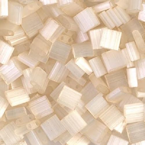 Miyuki Tila, Silk Pale Cream (#TL2592), size 5x5 mm, 5g von BIJOUX COMPONENTS