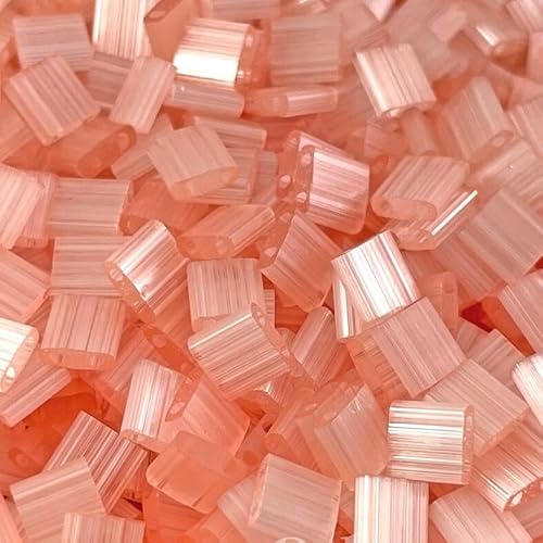 Miyuki Tila,Silk Pale Coral (#TL2556), size 5x5 mm, 5g von BIJOUX COMPONENTS