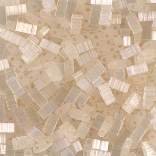 Miyuki Tila beads, Half Tila, Silk Pale Cream (HTL2592), size 5x2,3 mm, 5g von BIJOUX COMPONENTS